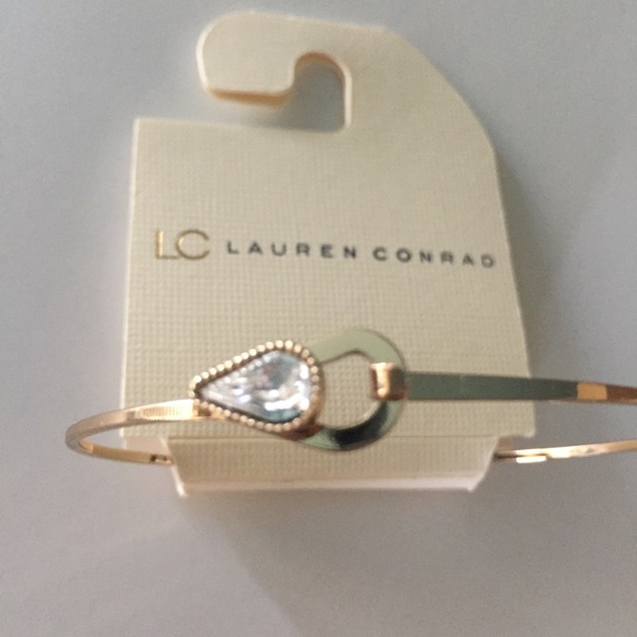 LC Lauren Conrad Bangle Bracelet with Crystal - Picture 2 of 4